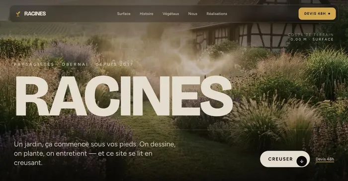 Site Racines, vue ordinateur